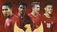 Timnas Indonesia - Deretan Pemain Timnas - Evan Dimas, Asnawi Mangkualam, Egy Maulana Vikri, M. Rafli (Bola.com/Adreanus Titus)