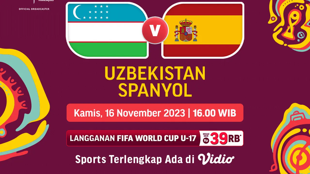Jadwal dan Live Streaming Uzbekistan U-17 vs Spanyol U-17 di Vidio