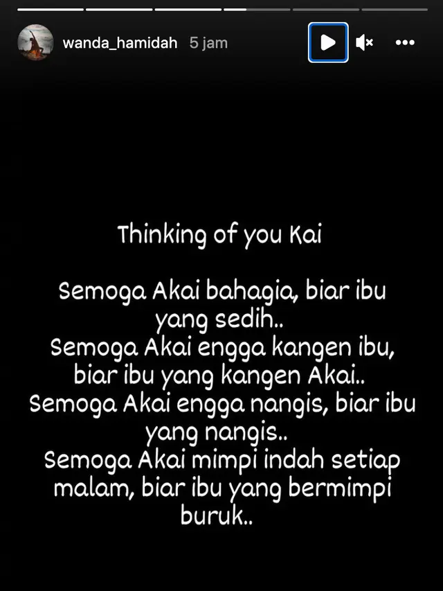 Unggahan Wanda Hamidah. (Foto: Dok. Instagram @wanda_hamidah)