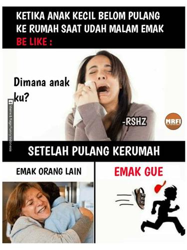 Meme Lucu Anak Vs Emak Ini Benar Adanya, Bikin Tersenyum