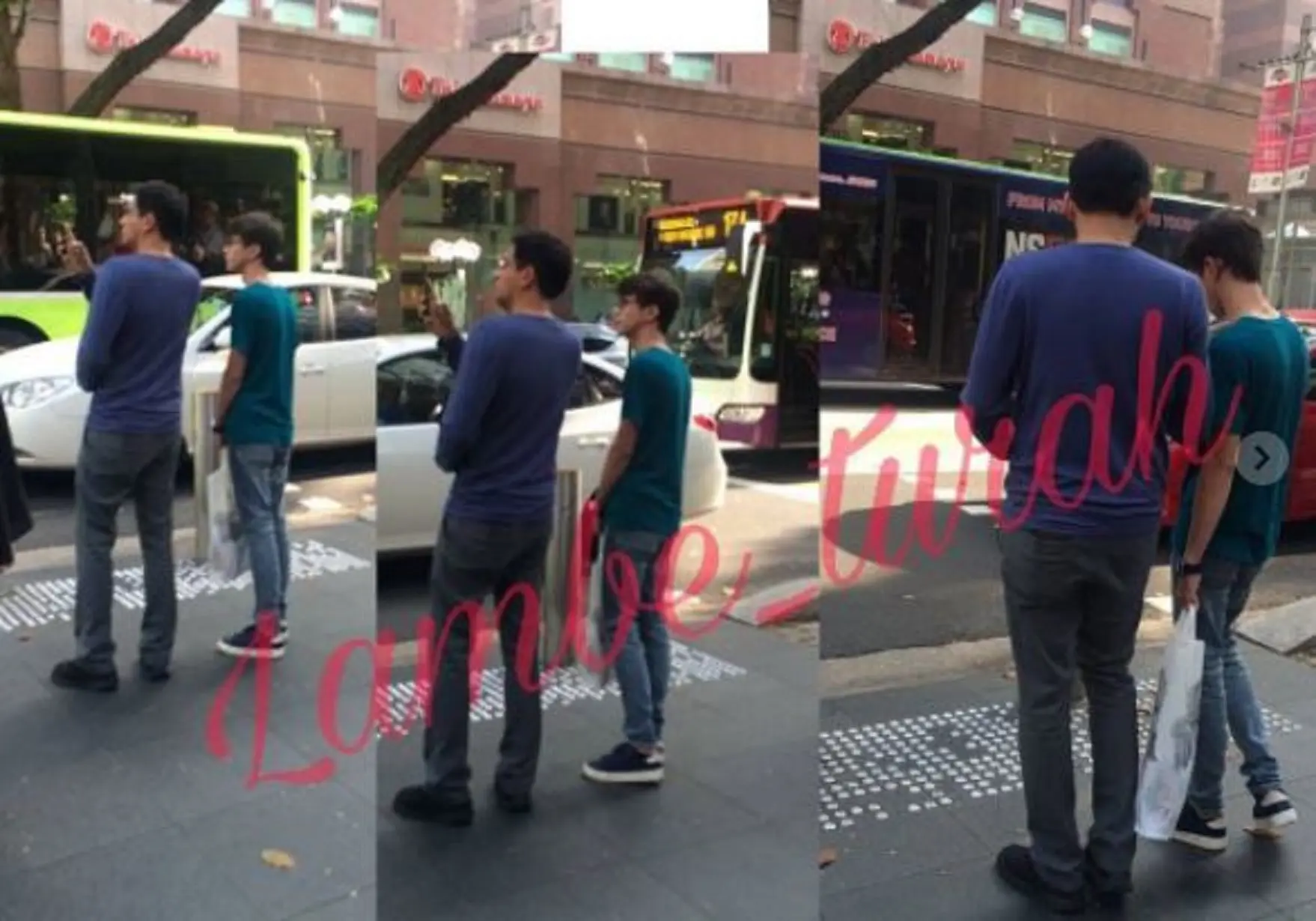 Pria diduga Lucky Hakim sedang jalan-jalan di Singapura (Instagram/@lambe_turah)