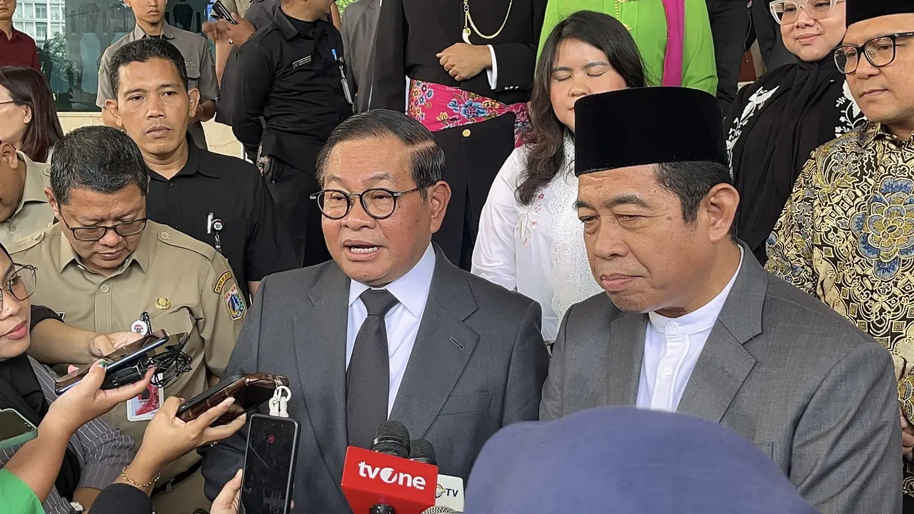 Gubernur DKI Jakarta usai Halalbihalal bersama DPRD DKI Jakarta di Balai Kota DKI Jakarta, Senin (30/3/2026).