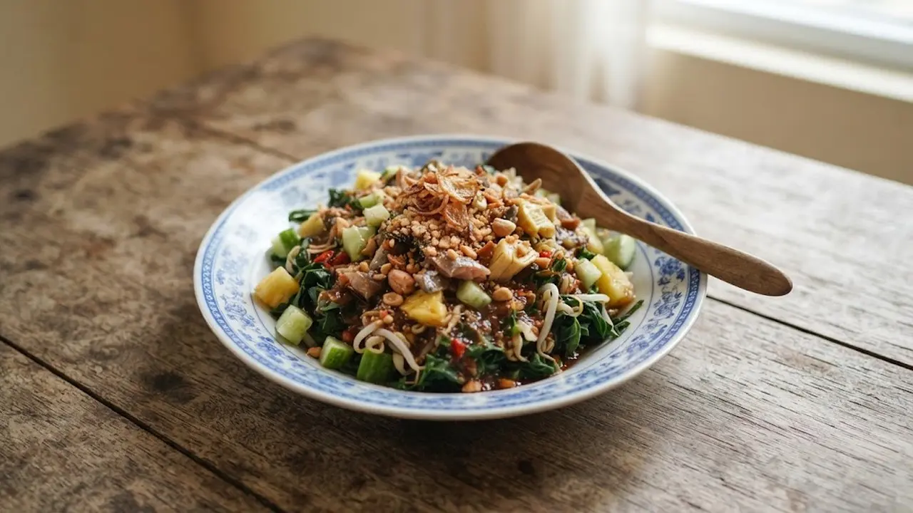 Resep Rujak Daun Singkong
