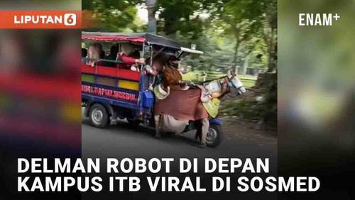 VIDEO: Kreatif dan Unik, Delman Robot di Depan Kampus ITB Viral di Sosmed