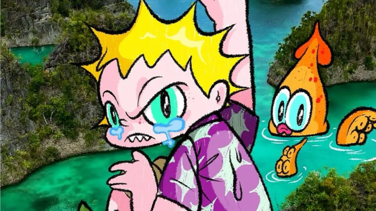 Seniman Muklay Buat Karikatur Save Raja Ampat Sebagai Bentuk Protes Lewat Ekspresi Seni