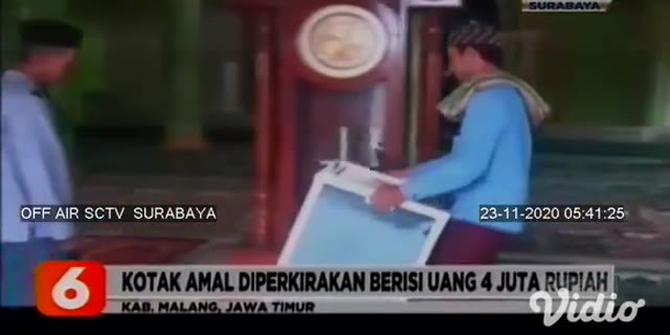 VIDEO: Terekam CCTV, Satu Keluarga Diduga Bobol Kotak Amal Masjid