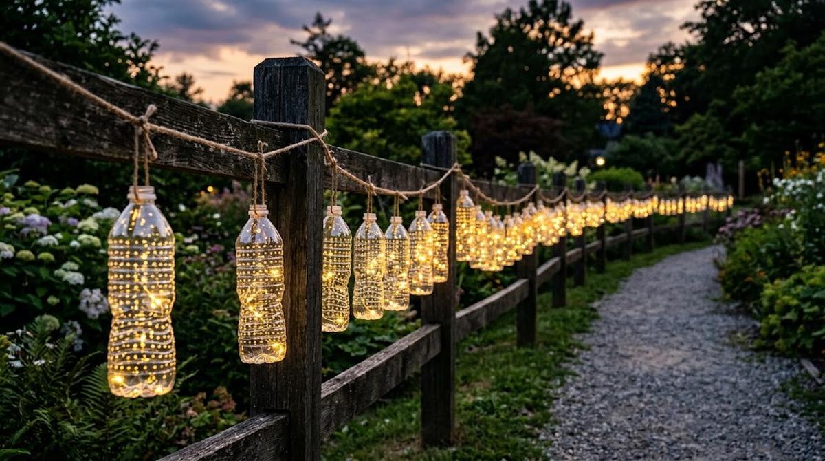 Lampion Taman dari Botol Bekas