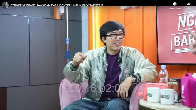 Dokter Tirta bicara soal Stroke Telinga di kanal Youtube dokter Richard Lee.