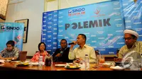 Diskusi polemik bertajuk Peta Politik Pasca Pilpres 2014 dihadiri oleh sejumlah elit Partai PDIP dan Golkar, Jakarta, Sabtu (23/8/2014) (Liputan6.com/Andrian M Tunay)