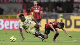 AC Milan berhasil mengalahkan Verona dengan skor 3-1. (AP Photo/Antonio Calanni)