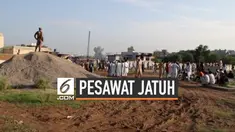 Pesawat latih militer Pakistan jatuh di kota Rawalpindi, akibatnya 18 orang tewas dan belasan lainnya terluka.