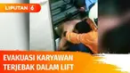 Minim perhatian dan perawatan, lift di sebuah gedung di Matraman, Jakarta Timur, mati tiba-tiba dan seorang karyawan terjebak di dalamnya. Evakuasi berlangsung dramatis dan sulit, lantaran ruang untuk keluar dari lift cukup sempit.