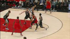 Berita video game recap NBA 2017-2018 antara San Antonio Spurs melawan Portland Trail Blazers dengan skor 93-91.