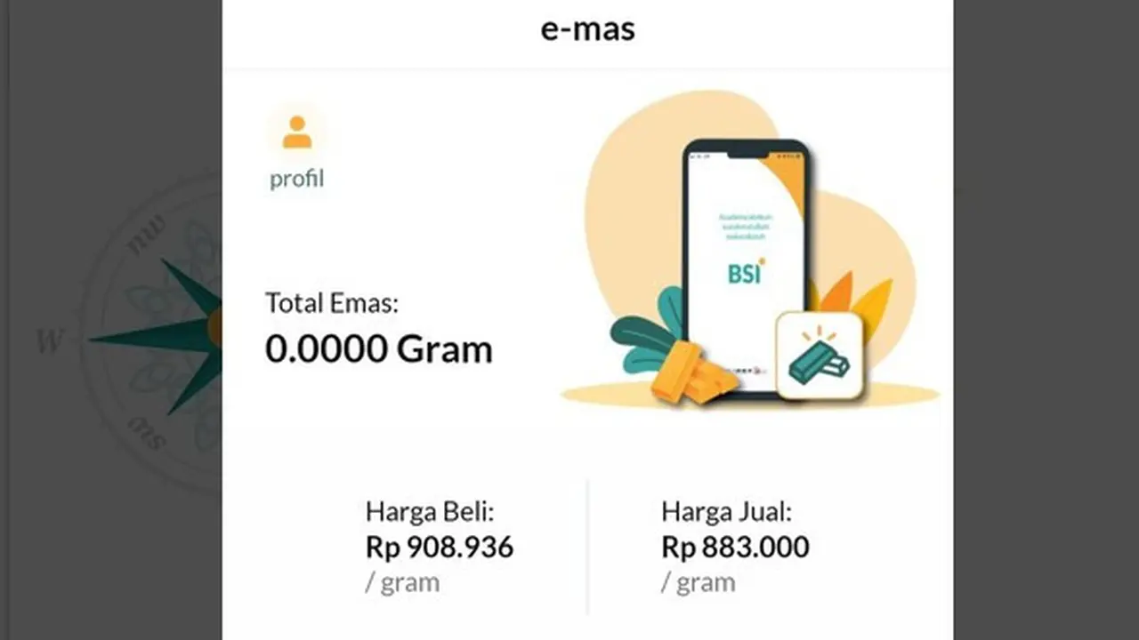 cara menabung emas di bsi