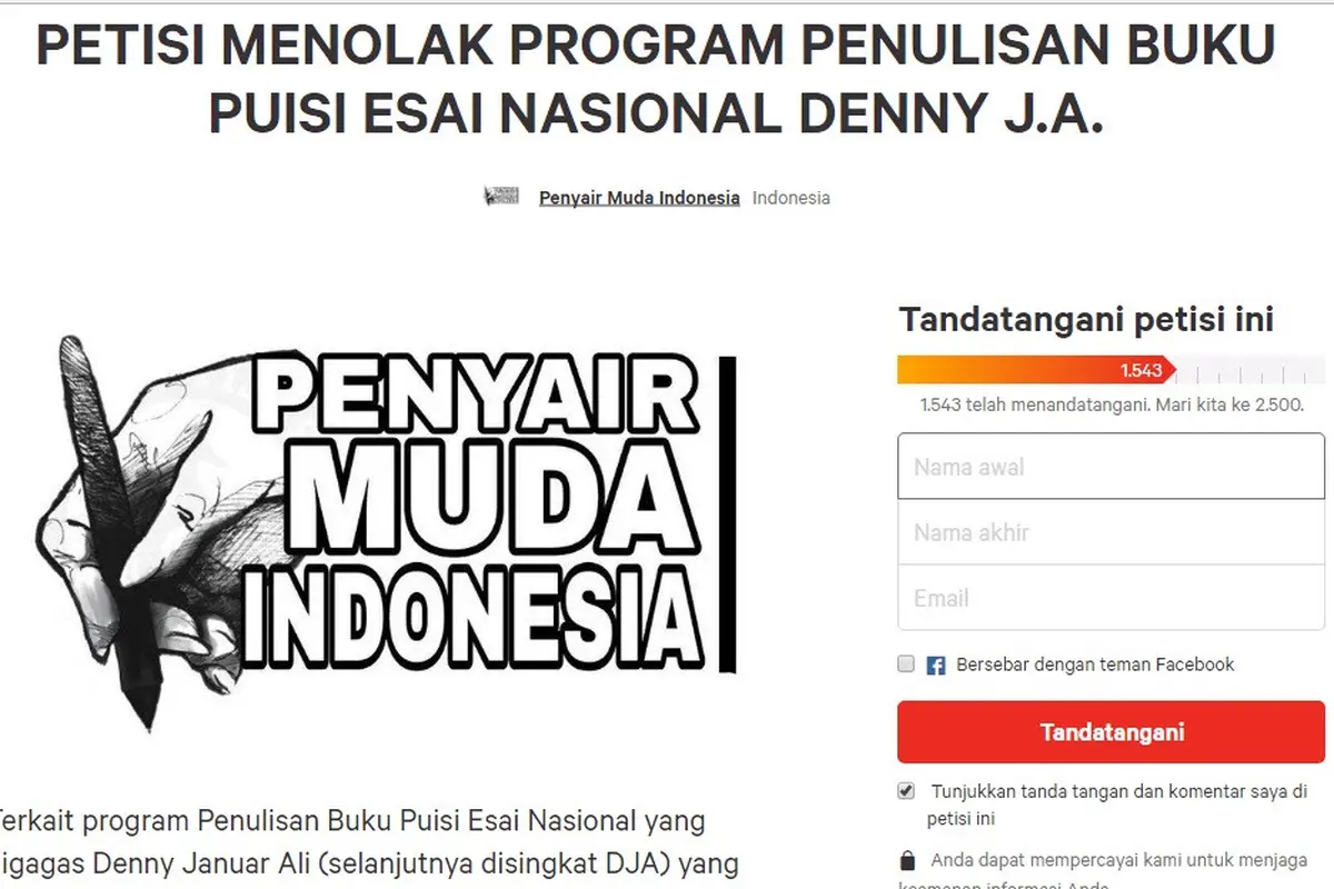 Petisi Tolak Denny JA