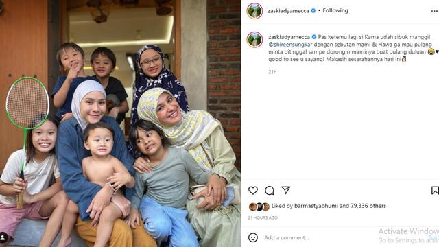 Zaskia Adya Mecca - Shireen Sungkar (Foto: Instagram/@zaskiaadyamecca)
