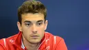 Jules Bianchi saat konferensi pers di F1 GP Belgia. (AFP PHOTO/TOM GANDOLFINI)