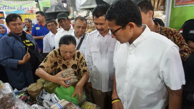 Sandiaga Uno Kunjungi Pasar Gede
