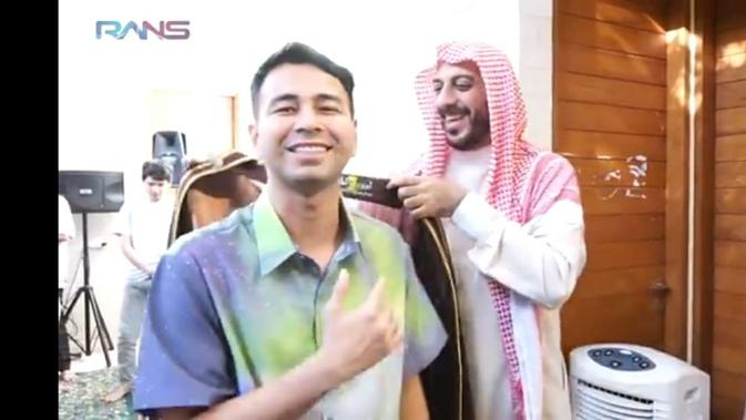 Raffi Ahmad dan Syekh Ali Jaber. (YouTube Rans Entertainment)