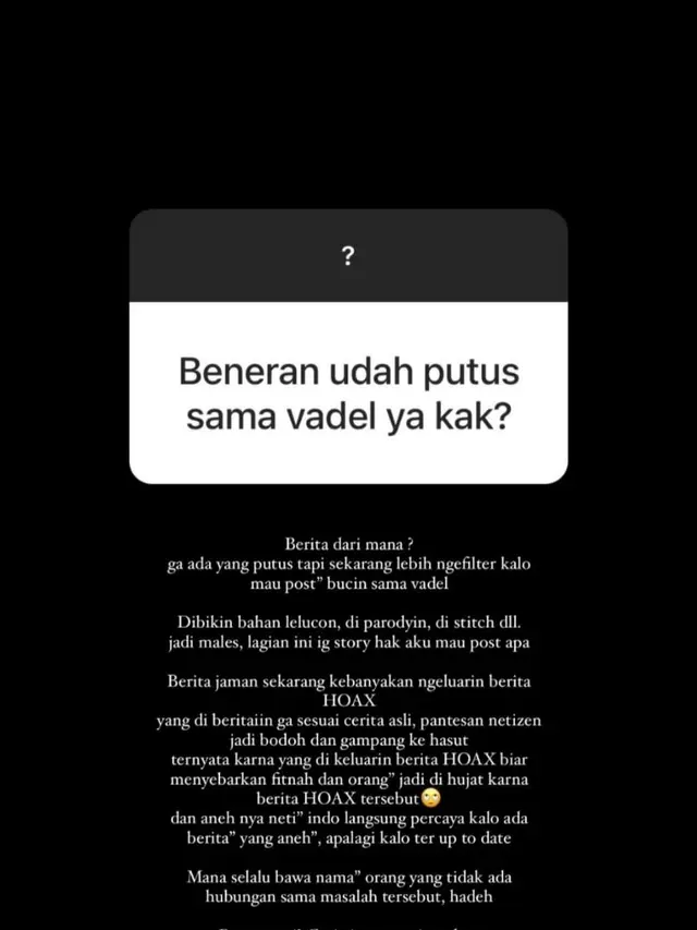 Unggahan Nikita Mirzani. (Foto: Dok. Instagram @1a.uraa)