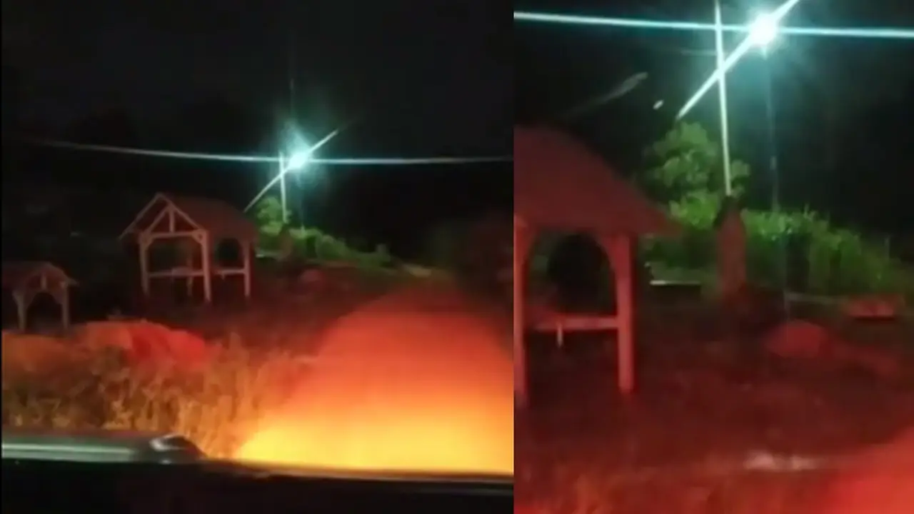 Sosok putih mematung di pinggir jalan (Instagram/@terangmedia)