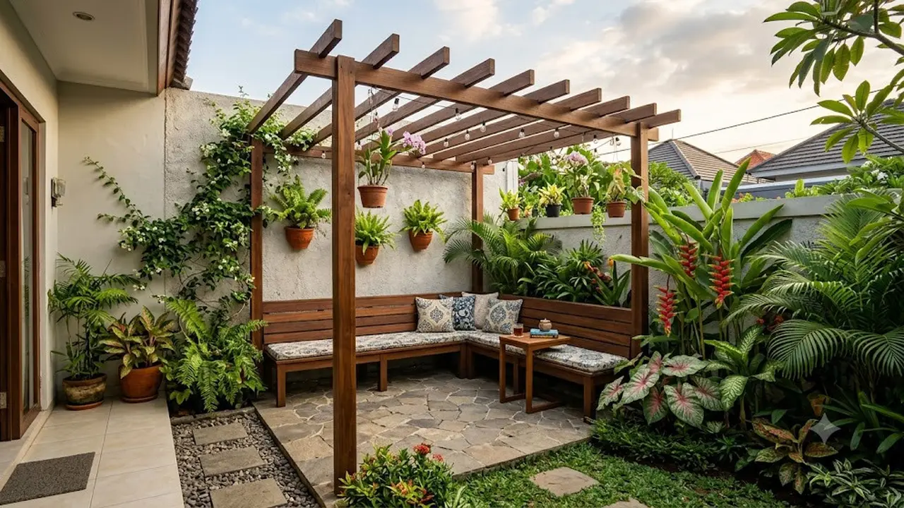 9 Model Pergola Kayu Minimalis untuk Taman Belakang Rumah, Estetik dan Fungsional