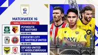 Jadwal Live Streaming Pertandingan EFL Championship 2024/25 Matchweek 16 di Vidio