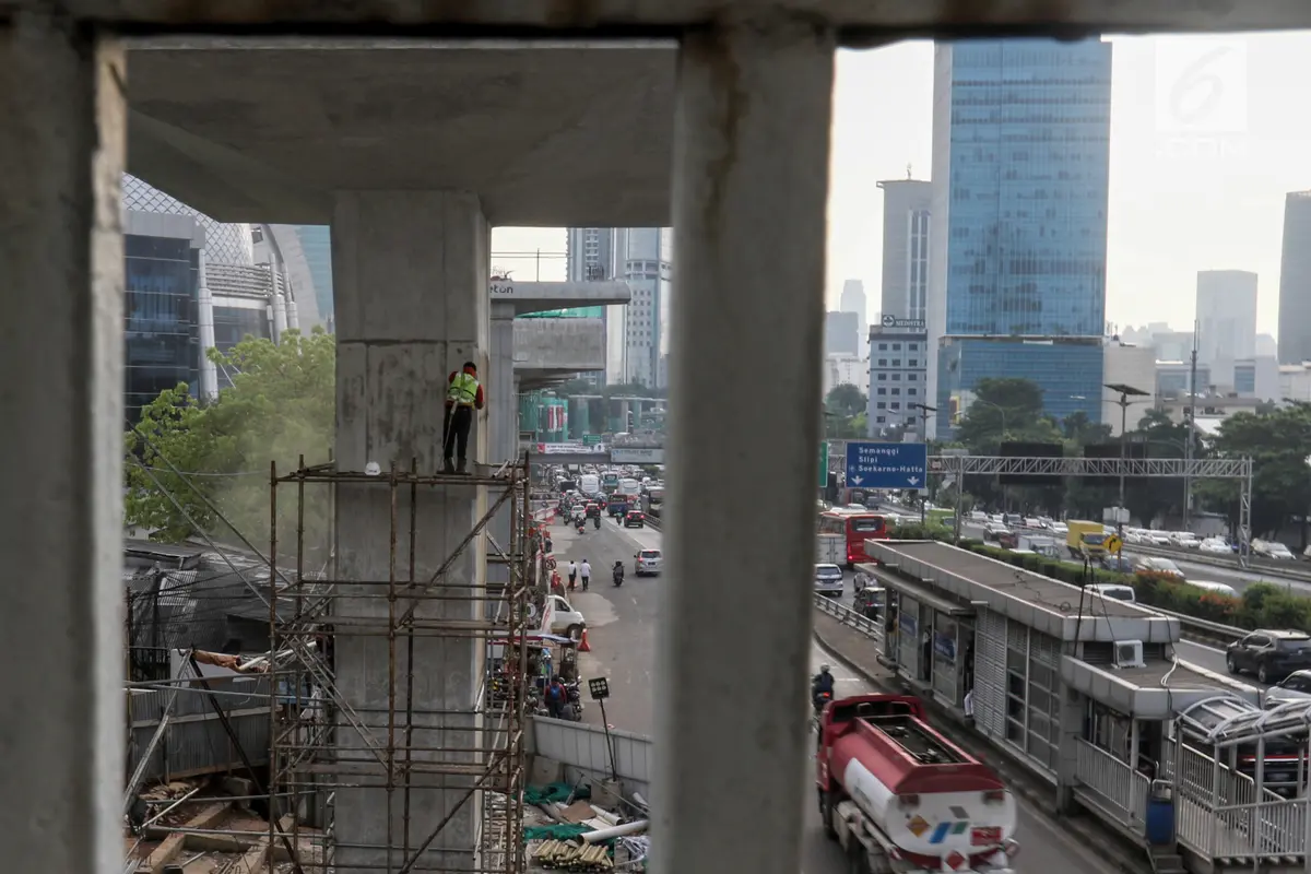 Progres Pembangunan LRT Rute Cawang-Dukuh Atas