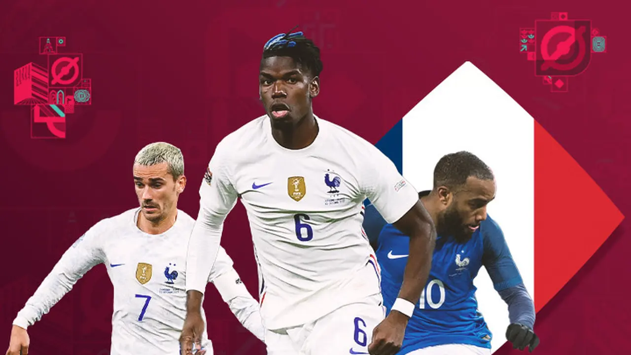 Timnas Prancis - Antoine Griezmann, Paul Pogba, Alexandre Lacazette