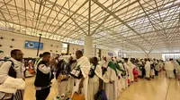 Jemaah Haji tiba di Bandara Jeddah Arab Saudi. (Ist).