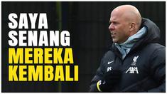 Berita Video, komentar Arne Slot terkait kembalinya Alisson Becker dan Diogo Jota