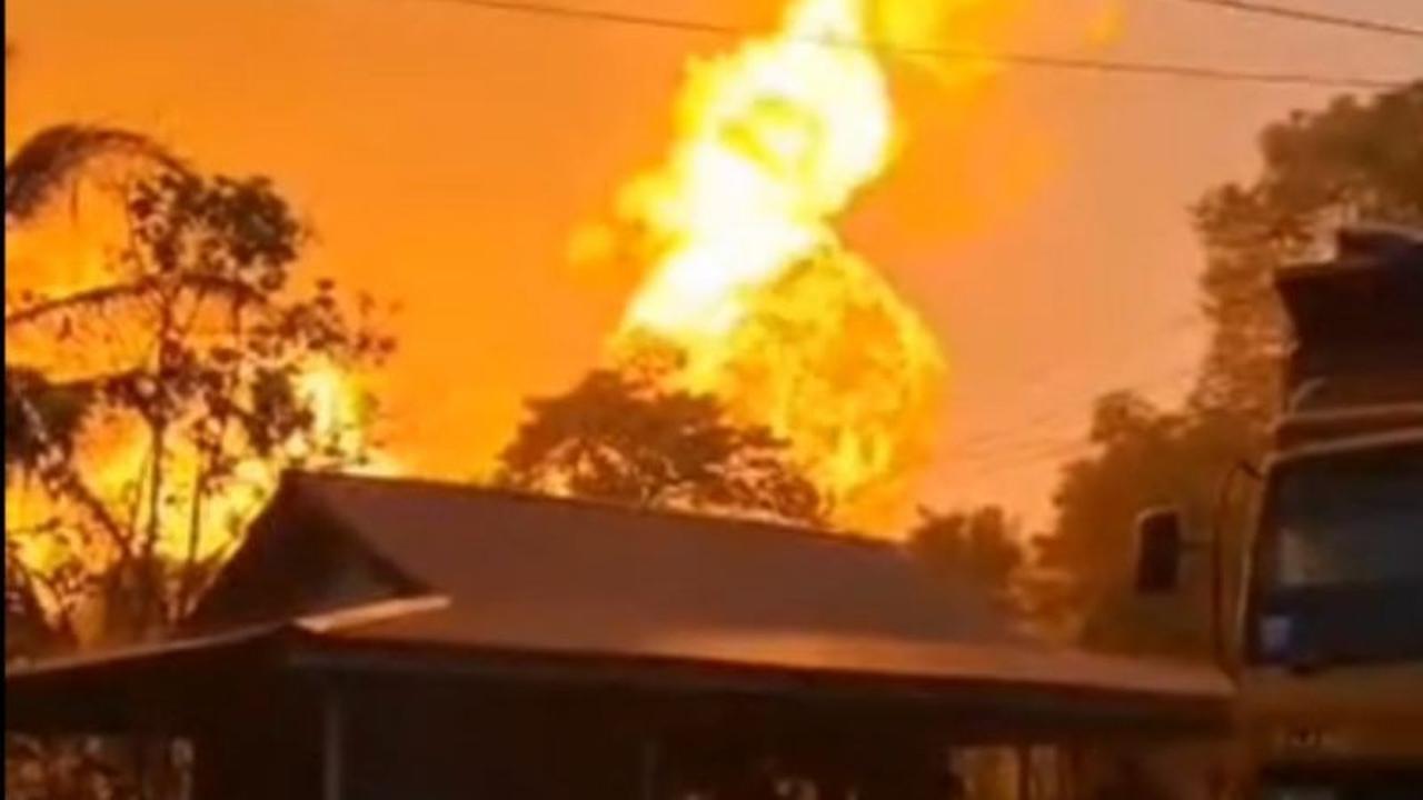 Ledakan Pipa Gas TGI Indragiri Hilir: Api Membumbung 15 Meter, Lalu Lintas Dialihkan