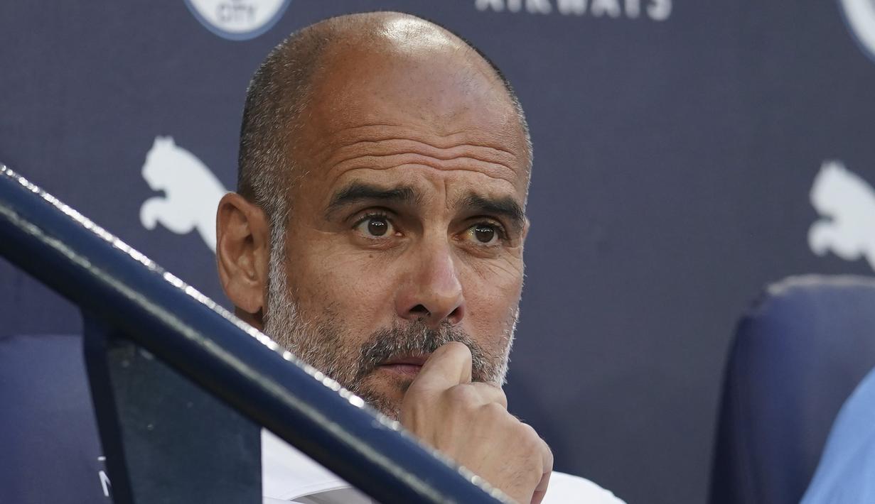 pada pertandingan lanjutan Liga Inggris di Stadion Etihad di Manchester, Inggris, Kamis (1/9/2022). Manchester City menang besar atas Nottingham Forest 6-0. (AP Photo/Dave Thompson)