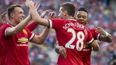 Morgan Schneiderlin debutan baru Manchester United cetak gol perdana dan beri kemenangan atas Club America di International Champions Cup 2015.