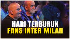 Raut kekecewaan tak bisa terhindar dari para fans Inter Milan yang berada di kota Milan, saat melihat tim kesayangan mereka dihancurkan PSG lima gol tanpa balas di final Liga Champions, Minggu (1/6/2025) dini hari WIB.