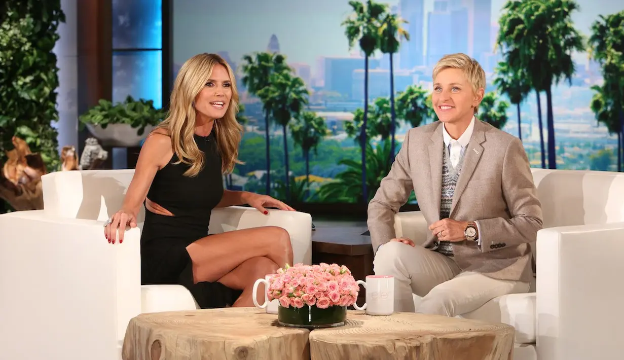 Ellen tentu saja mengkritik Heidi Klum yang benar-benar tak menghiraukan Drake. (YouTube)