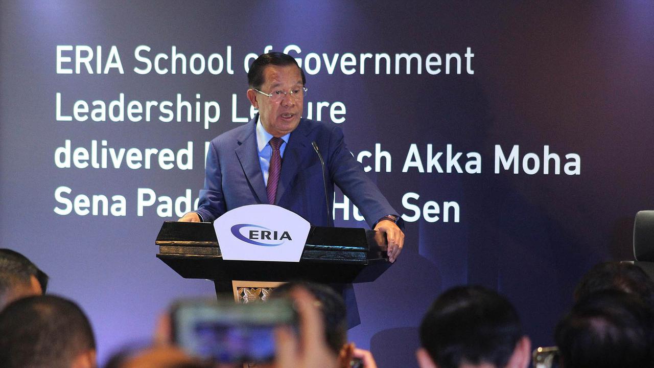 FOTO: Kuliah Kepemimpinan Presiden Senat Kamboja Hun Sen