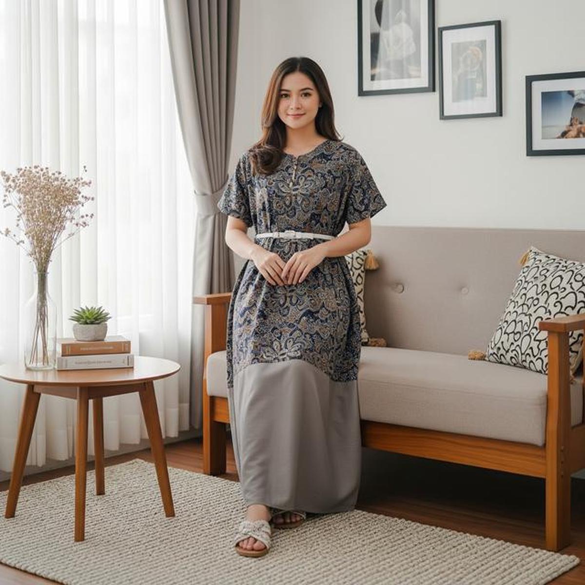 7 Model Daster Batik Kombinasi Polos, Pilihan Tepat untuk Santai di Rumah