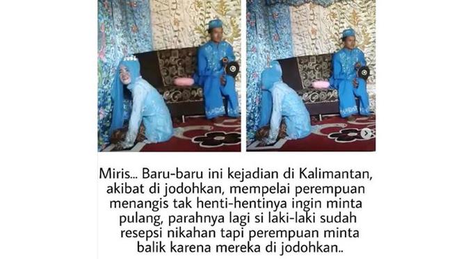 Menolak Dijodohkan Gadis Ini Menangis Histeris Saat Resepsi Pernikahan Citizen6 Liputan6 
