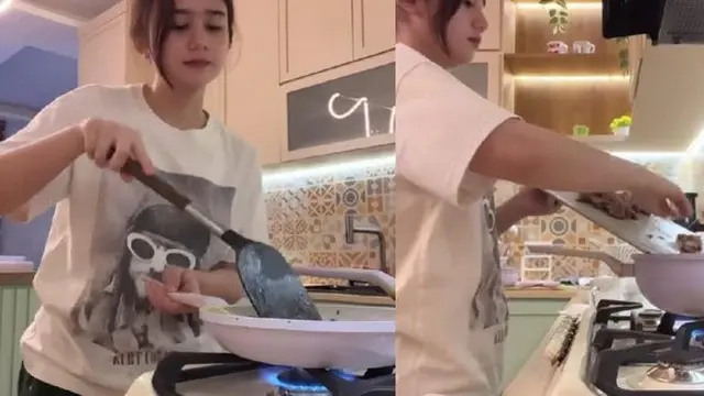 Momen Tissa Biani Masak Rawon Sesuai Request Dul Jaelani (credit: instagram/tissabiani)