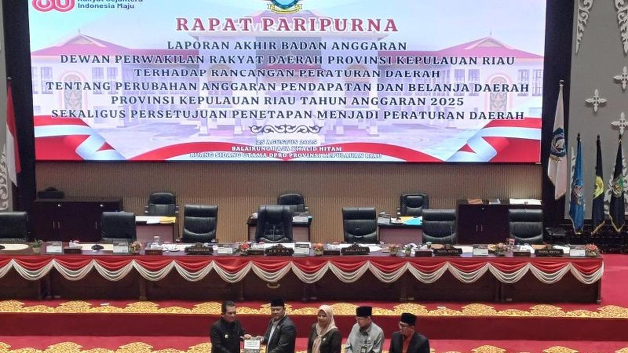 APBD Perubahan Kepri 2025 Disahkan Rp3,933 Triliun: PAD Naik Signifikan Tutupi Penurunan Dana Pusat