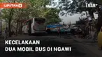 Terjadi kecelakaan antara 2 bus jurusan Surabaya-Yogyakarta pada Kamis (31/08/2023). Kecelakaan tersebut terjadi di Desa Tambakromo, Kabupaten Ngawi, Jawa Timur
