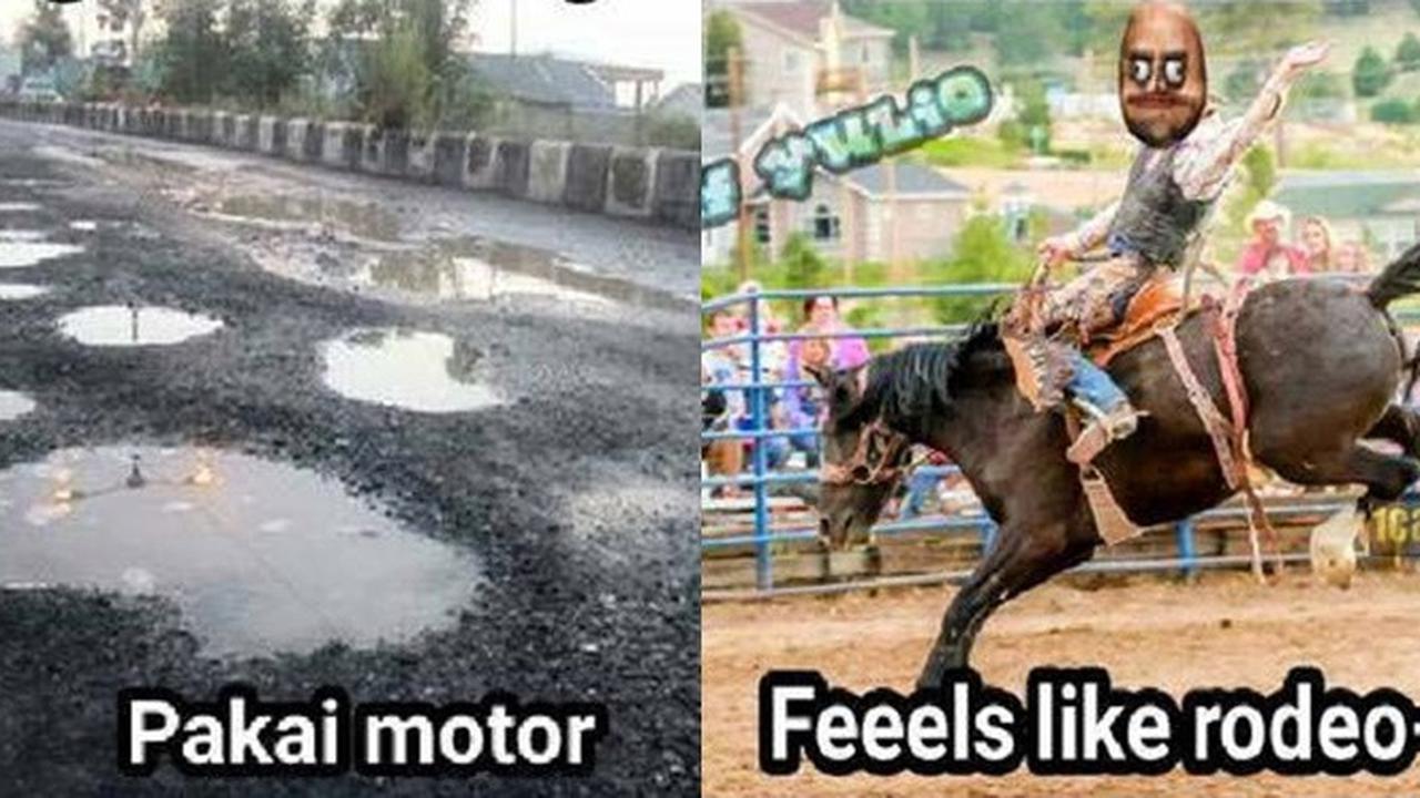 6 Meme Sindir Jalan Berlubang Ini Bikin Miris