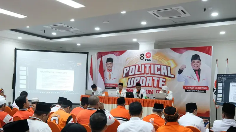 DPW PKS Jawa Timur menggelar Political Update untuk menjaring dan menyaring calon kepala daerah. (Istimewa).