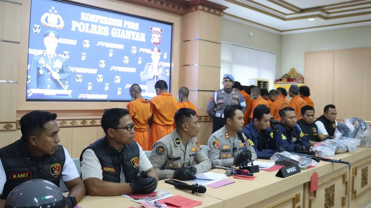 Polisi gelar konferensi pers kasus pembunuhan sadis mandor proyek di Gianyar
