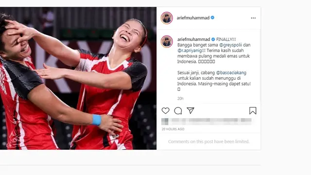 Raih Emas Olimpiade Tokyo 2020, Greysia Polii dan Apriyani Bakal Jadi Juragan Bakso Aci
