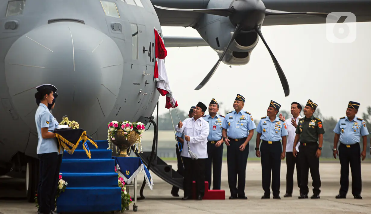 Menhan Prabowo Serahkan Unit Kedua Pesawat C 130j Super Hercules Ke Tni Au Foto 6374