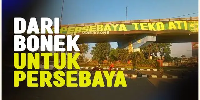 VIDEO: Jelang Rayakan HUT, Spanduk Bernuansa Persebaya Menghiasi Kota Surabaya
