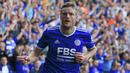 Jamie Vardy sering dijuluki sebagai predator gol di kotak penalti bagi Leicester City. Hingga pekan ini, ia telah mencetak 7 gol dan 1 assit. Vardy juga sering dinobatkan sebagai man of the match di laga Liga Inggris, yaitu empat kali. (AFP/Lindsey Parnaby)