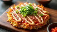 Resep Okonomiyaki Mie Pedas yang Renyah dan Praktis, Gurih Nikmatnya Ala Negeri Sakura
